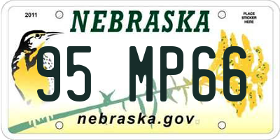 NE license plate 95MP66