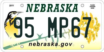 NE license plate 95MP67