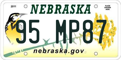 NE license plate 95MP87