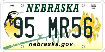 NE license plate 95MR56