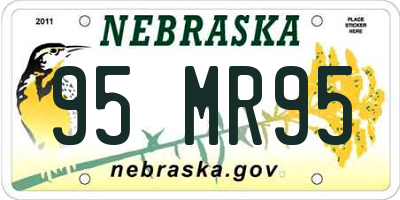 NE license plate 95MR95