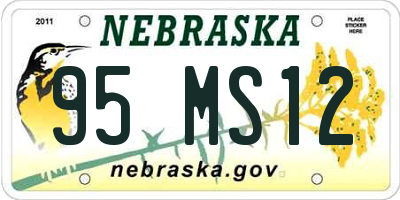 NE license plate 95MS12
