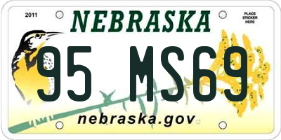 NE license plate 95MS69