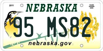 NE license plate 95MS82