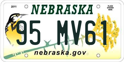 NE license plate 95MV61
