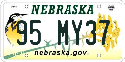 NE license plate 95MY37