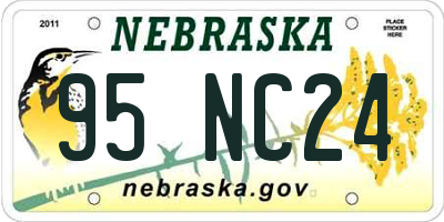 NE license plate 95NC24