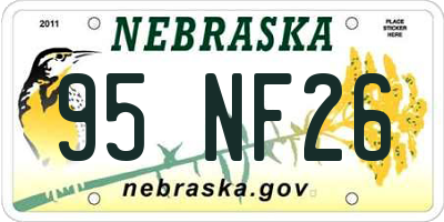 NE license plate 95NF26