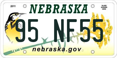 NE license plate 95NF55