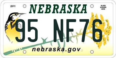 NE license plate 95NF76