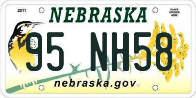 NE license plate 95NH58