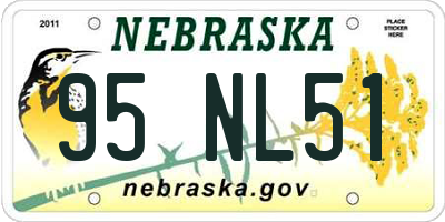 NE license plate 95NL51
