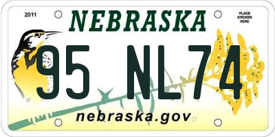 NE license plate 95NL74