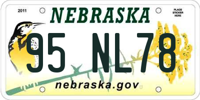 NE license plate 95NL78