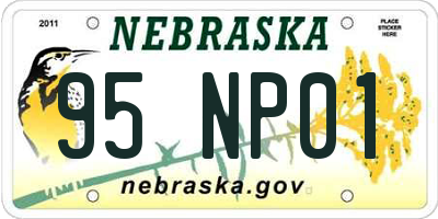 NE license plate 95NP01