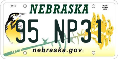 NE license plate 95NP31