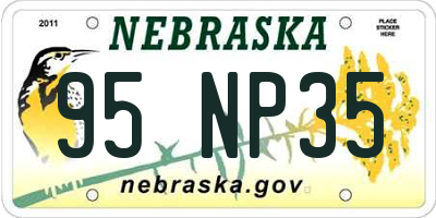 NE license plate 95NP35