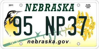 NE license plate 95NP37