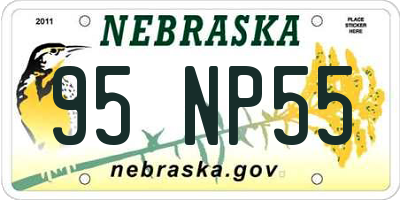 NE license plate 95NP55