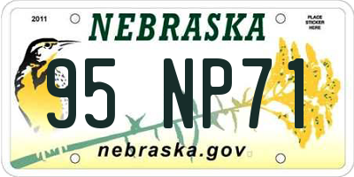 NE license plate 95NP71