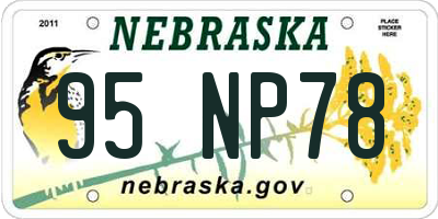 NE license plate 95NP78