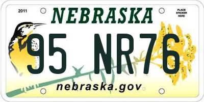 NE license plate 95NR76