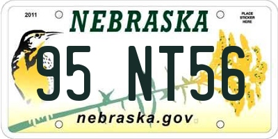 NE license plate 95NT56