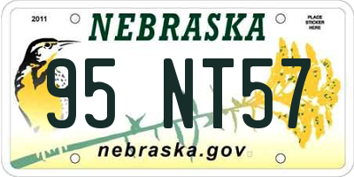 NE license plate 95NT57