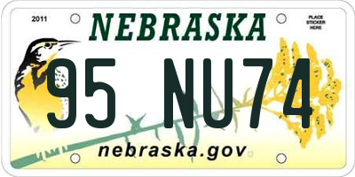 NE license plate 95NU74
