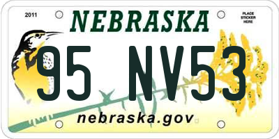 NE license plate 95NV53
