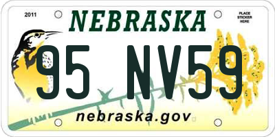 NE license plate 95NV59
