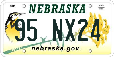 NE license plate 95NX24