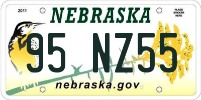 NE license plate 95NZ55