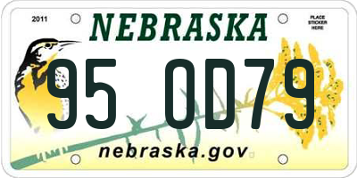NE license plate 95OD79