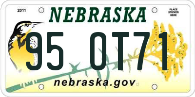 NE license plate 95OT71