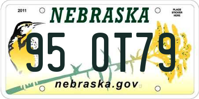 NE license plate 95OT79