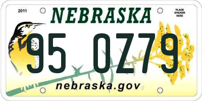 NE license plate 95OZ79