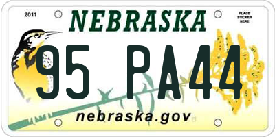 NE license plate 95PA44