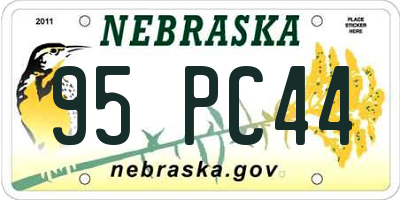 NE license plate 95PC44