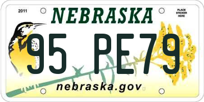 NE license plate 95PE79