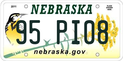 NE license plate 95PI08