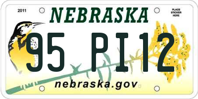 NE license plate 95PI12