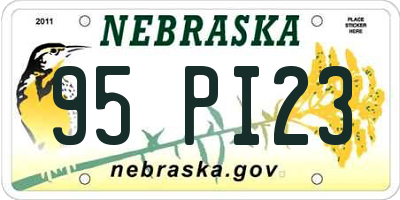 NE license plate 95PI23