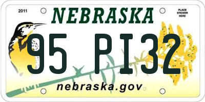 NE license plate 95PI32
