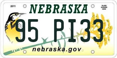 NE license plate 95PI33