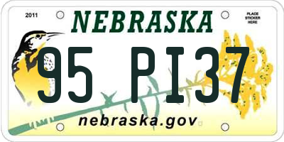NE license plate 95PI37