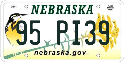 NE license plate 95PI39