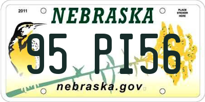 NE license plate 95PI56