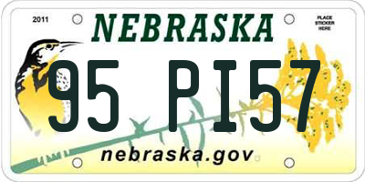 NE license plate 95PI57