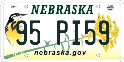 NE license plate 95PI59